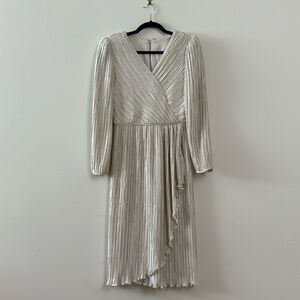 Vintage Ivory Micropleated Dress Sz 6